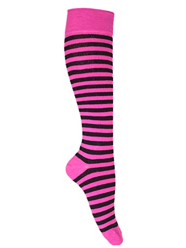 Goldschmidt Ringelstrümpfe | Klassische Ringelsocken für Erwachsene & Kinder | Hohe Qualität mit gekämmter Baumwolle (35/38, pink schwarz) von Goldschmidt