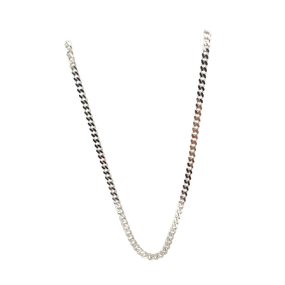 Mittelstarke Flachpanzer - Halskette in Sterlingsilber Mittelstarke Flachpanzer - Halskette in Sterlingsilber von GoldschmiedeBeste