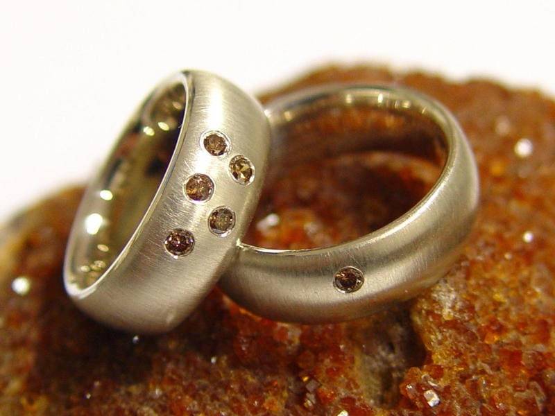 Eheringe in Silber Mit Brillanten von GoldschmiedeDunder