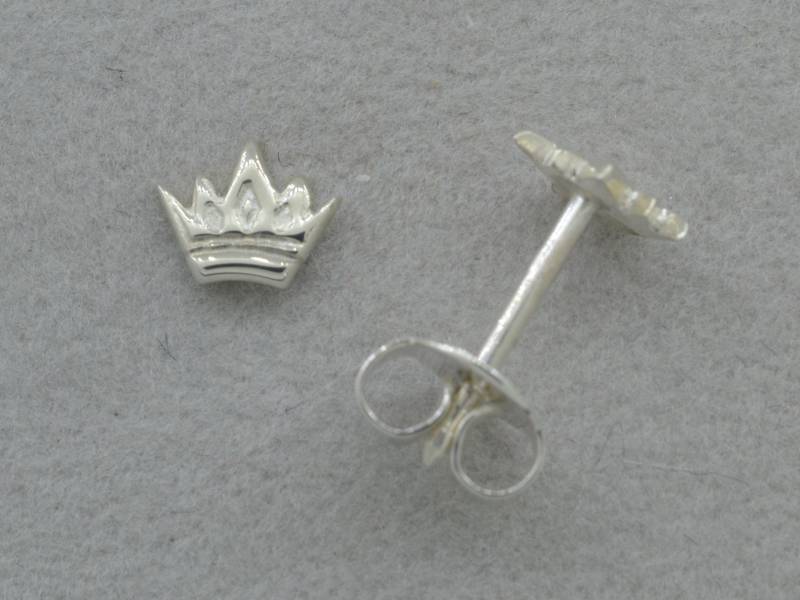 Mini-Ohrstecker Als Krone Aus 925 Silber von GoldschmiedeGrunwald