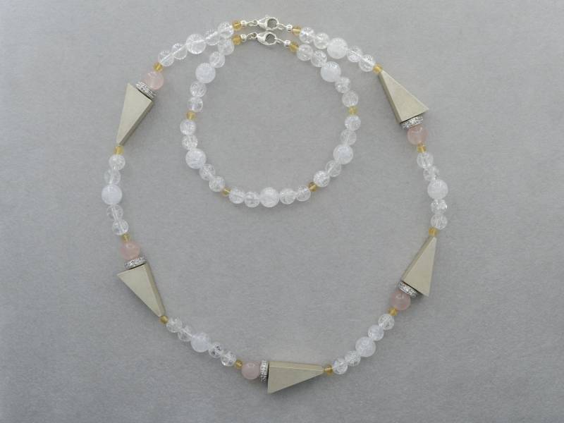 Pythagoras-Collier Und Armband Mit Bergkristall von GoldschmiedeGrunwald