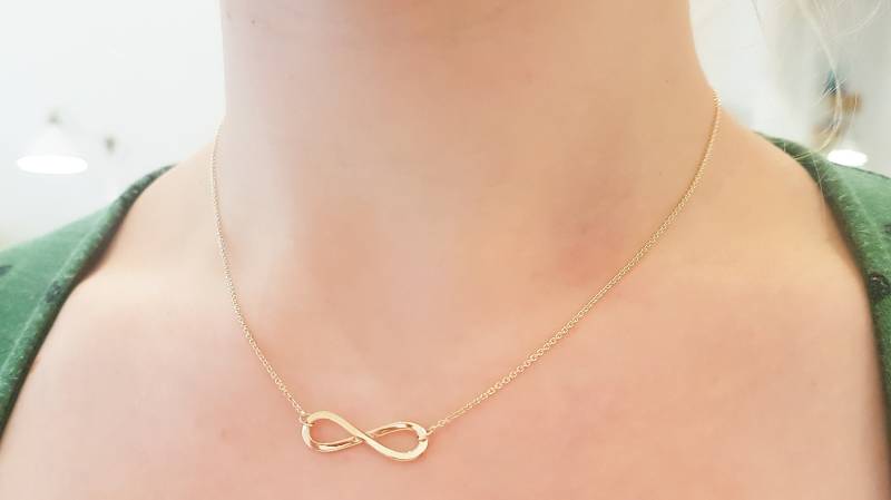 Infinity - 585Er Goldkette Mit Handgearbeitetem Unendlichkeitssymbol Unendlichkeitskette von GoldschmiedeJosefine