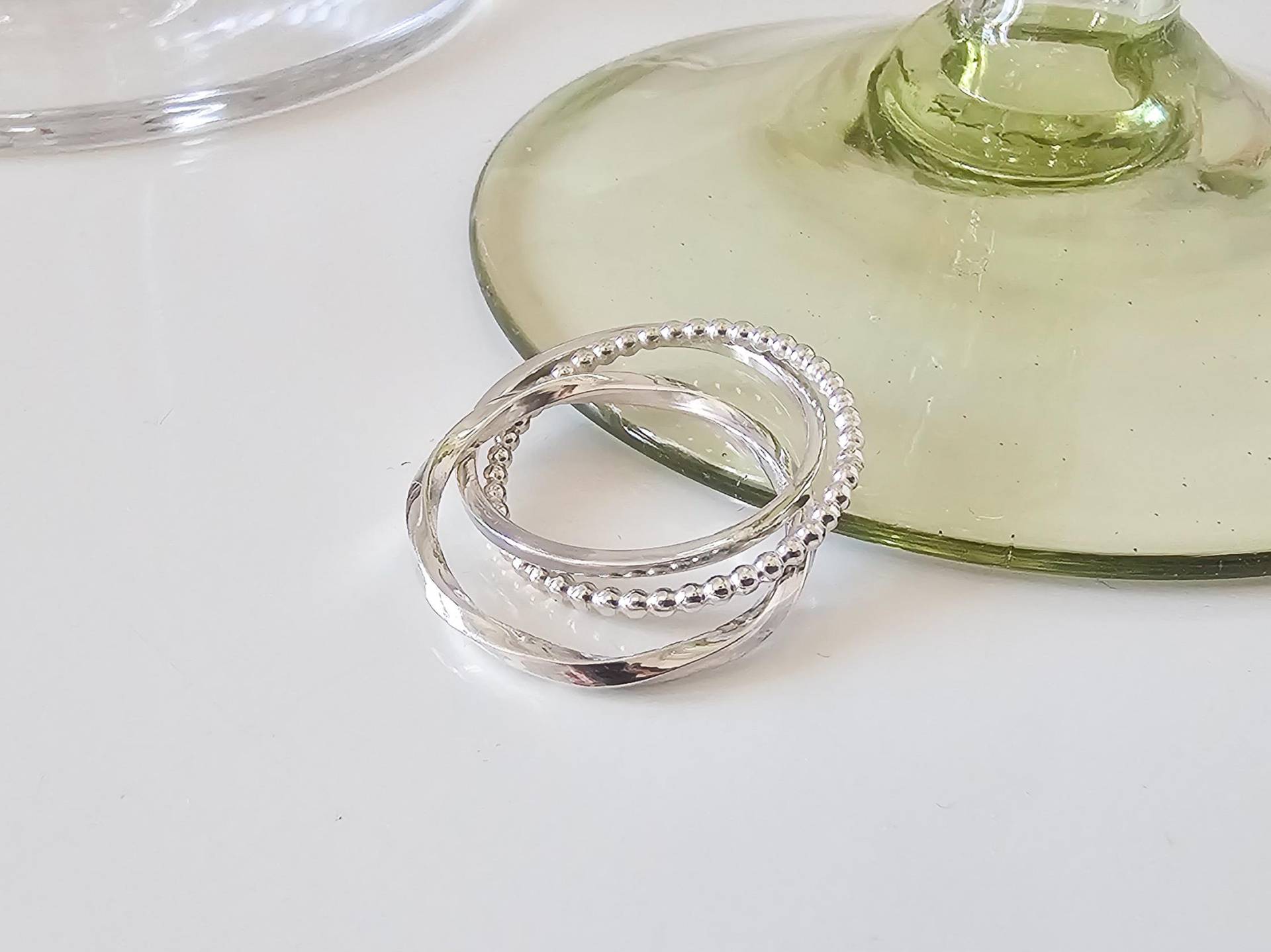 Spielring Aus 3 Ringen 925Er Sterlingsilber Silberring Stackring Stapelring Kugelring Spielring Aus 3 Ringen 925Er Sterlingsilber Silberring Stackring Stapelring Kugelring von GoldschmiedeJosefine
