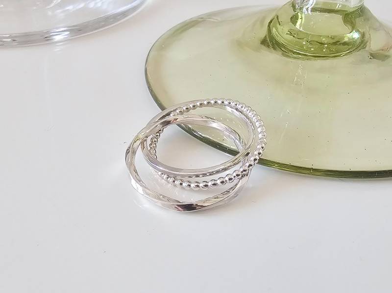 Spielring Aus 3 Ringen 925Er Sterlingsilber Silberring Stackring Stapelring Kugelring Spielring Aus 3 Ringen 925Er Sterlingsilber Silberring Stackring Stapelring Kugelring von GoldschmiedeJosefine