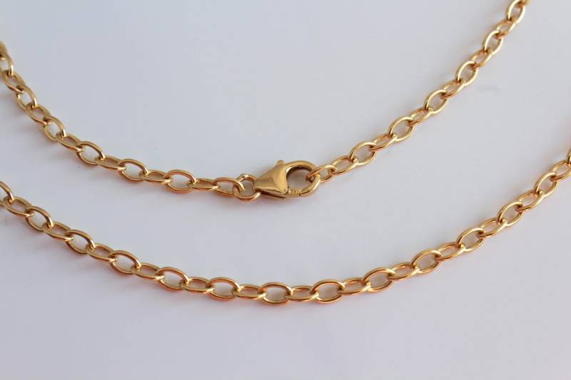 Große Ankerkette Aus 750 Gold Massiv, Goldkette 18K Mit Karabinerverschluss, Kette Für Anhänger, Mehrreihiges Armband, Verstellbare Länge von GoldschmiedePrignitz