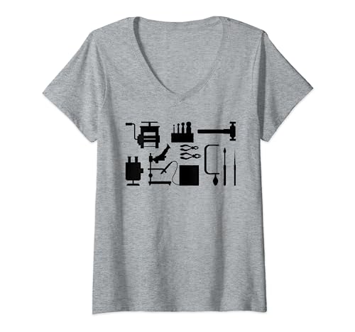 Damen Goldschmiede-Schmuckhersteller T-Shirt mit V-Ausschnitt von Goldsmith Goldsmithing Clothing