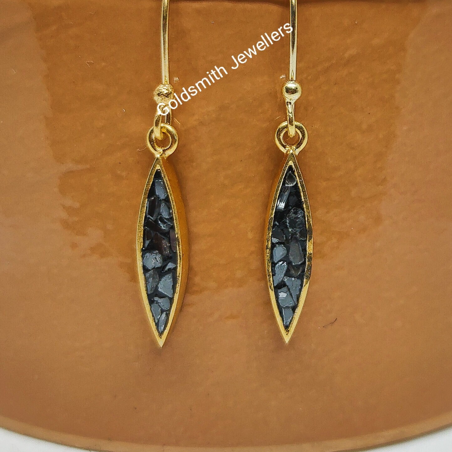 Schwarze Diamant Chip Ohrringe, Vergoldete Silber Braut Abschluss Geschenk, Geschenk Für Mama, Brautjungfern Geschenk Schwarze Diamant Chip Ohrringe, Vergoldete Silber Braut Abschluss Geschenk, Geschenk Für Mama, Brautjungfern Geschenk von GoldsmithJewellers
