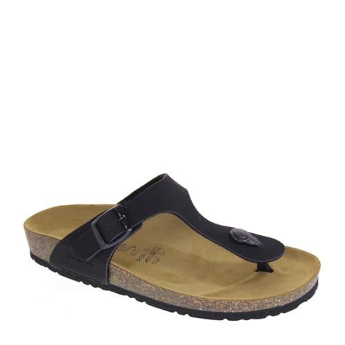 RAFTING GOLDSTAR GOLD STAR 9930 Flip-Flops Bio Herren Kunstleder Schwarz Gummisohle, Schwarz , 46 EU von Goldstar