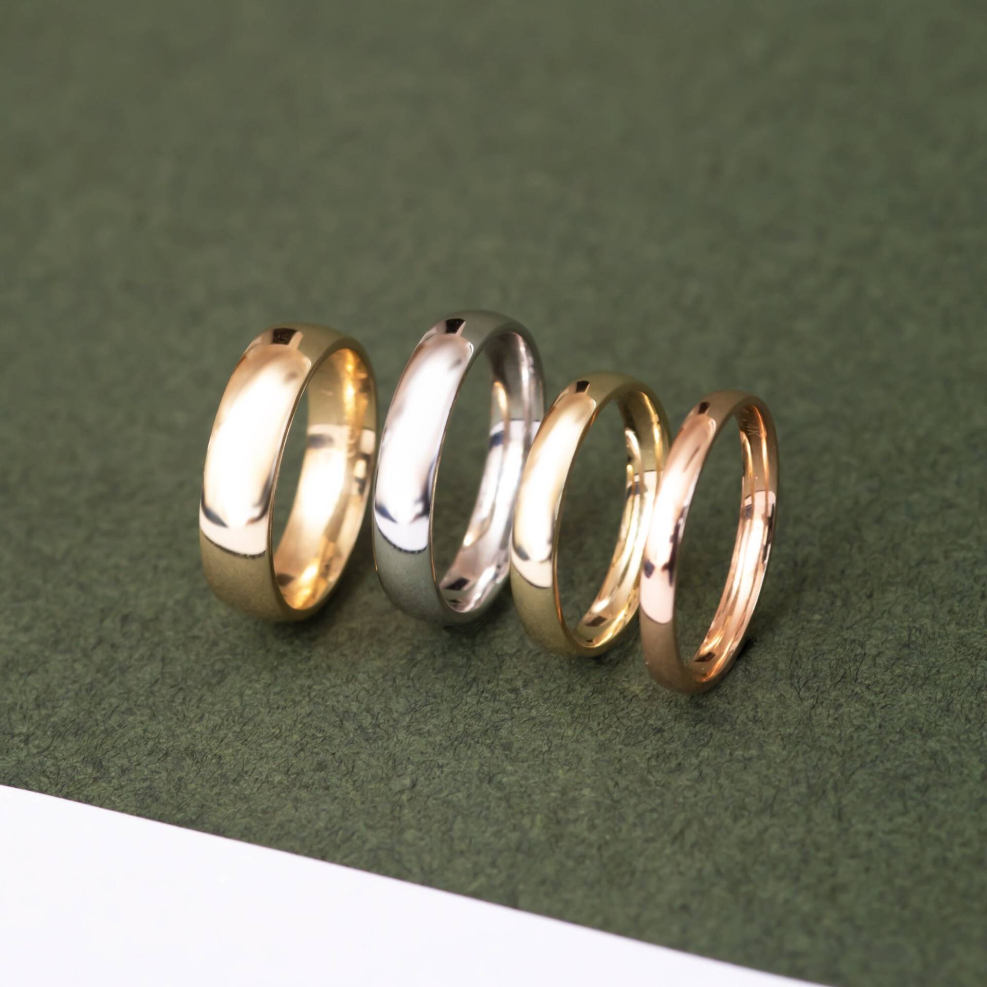 14K 18K Comfort Fit Ehering, Solid Gold Dome Hochglanzpolierte Schlichte Eheringe von GoldstoreJewelry