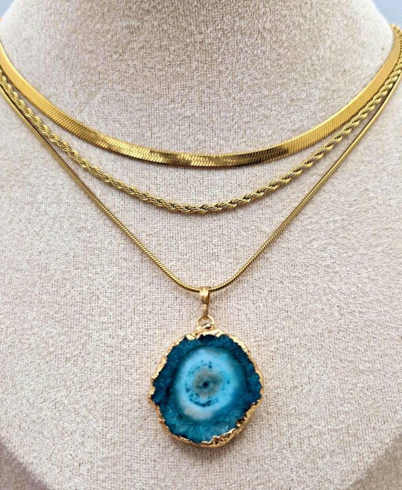 Naturkristall Kette in Verschiedenen Farben von GoldundKarma