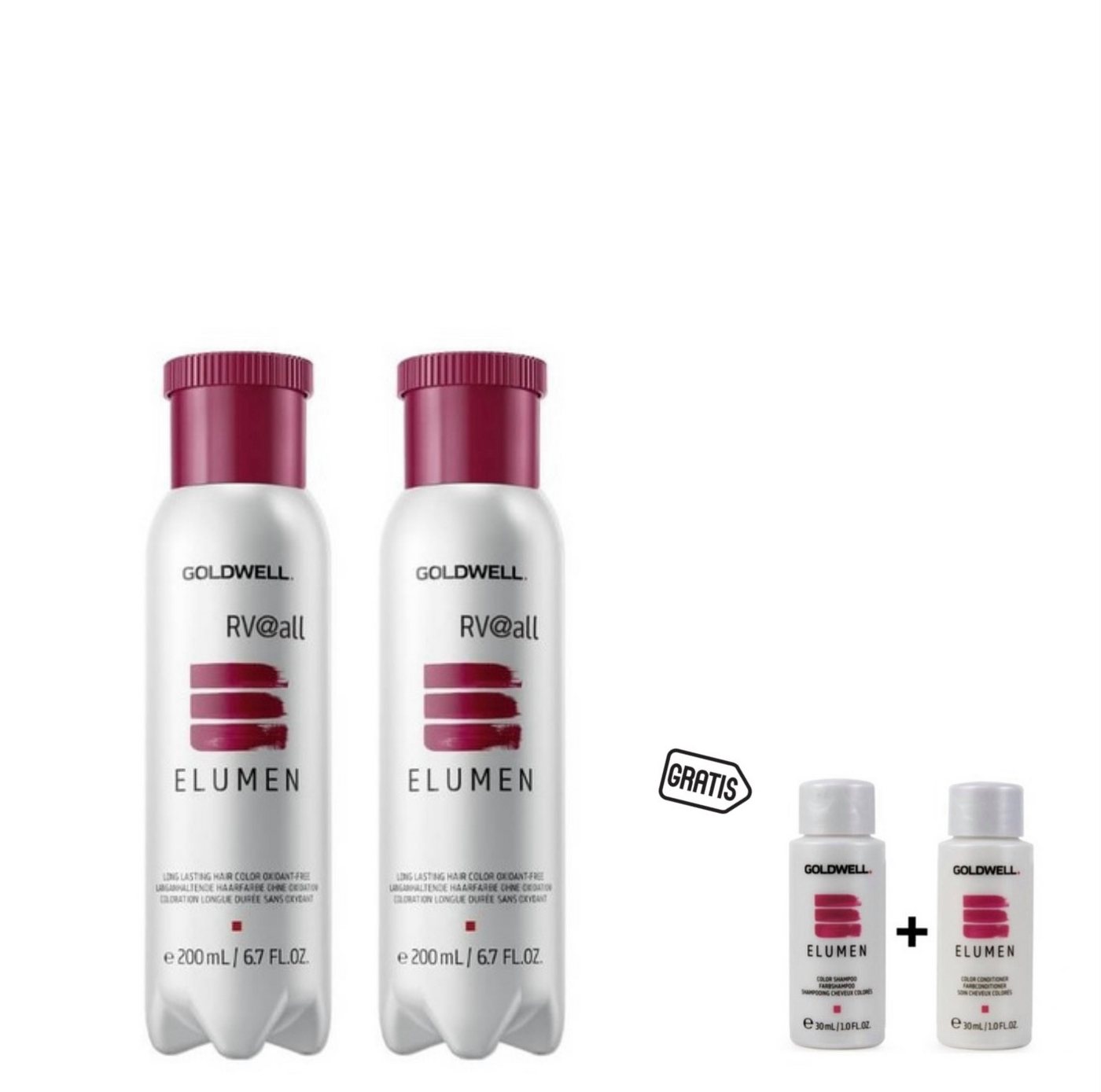 Goldwell Haarshampoo Goldwell Elumen RV@all 200 ml 2er Set + gratis Shampoo 30 ml & Condit Goldwell Haarshampoo Goldwell Elumen RV@all 200 ml 2er Set + gratis Shampoo 30 ml & Condit von Goldwell
