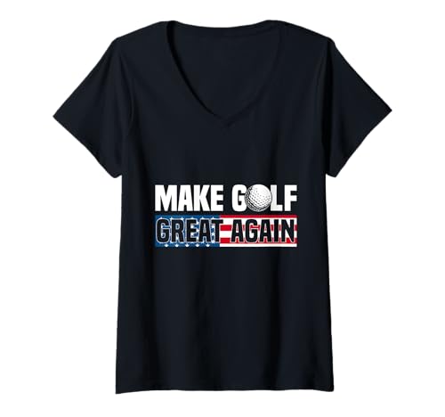 Damen Make Golf Great Again Funny Golf Design T-Shirt mit V-Ausschnitt Damen Make Golf Great Again Funny Golf Design T-Shirt mit V-Ausschnitt von Golf Humor Retro Sports Men Women Kids