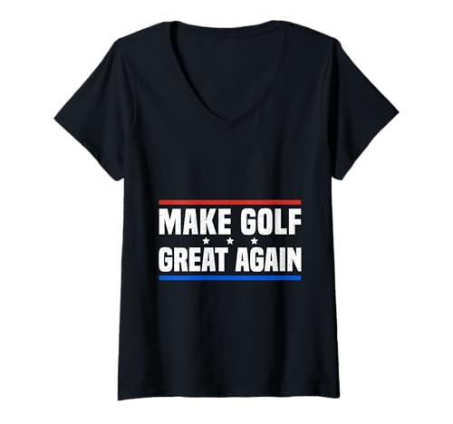 Damen Make Golf Great Again Funny Golf Design T-Shirt mit V-Ausschnitt Damen Make Golf Great Again Funny Golf Design T-Shirt mit V-Ausschnitt von Golf Humor Retro Sports Men Women Kids