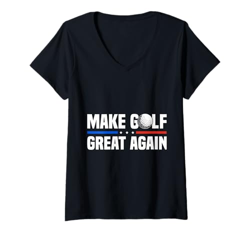 Damen Make Golf Great Again Funny Golf Design T-Shirt mit V-Ausschnitt Damen Make Golf Great Again Funny Golf Design T-Shirt mit V-Ausschnitt von Golf Humor Retro Sports Men Women Kids