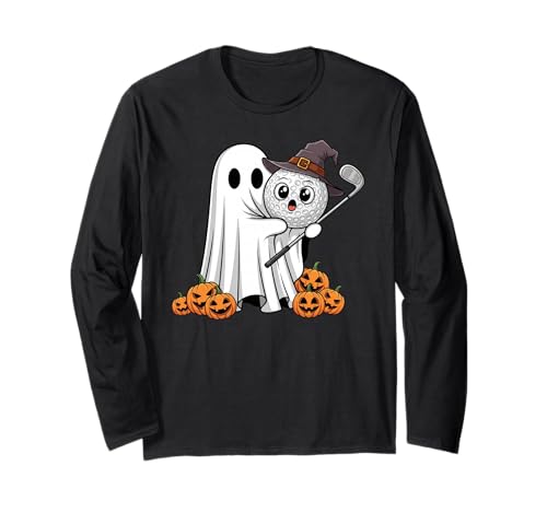 Lustiger Geist Golf Kürbis Halloween Golfer Kinder Herren Damen Langarmshirt Lustiger Geist Golf Kürbis Halloween Golfer Kinder Herren Damen Langarmshirt von Golf Lovers Cute Halloween Outfits for Boy Girl