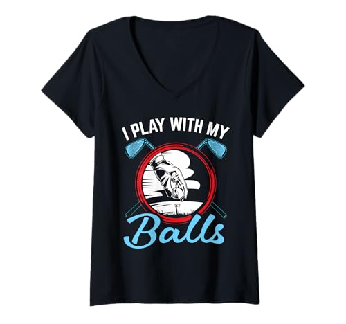Damen Golfer Spruch Golfball Treffen Golfer Geschenk T-Shirt mit V-Ausschnitt Damen Golfer Spruch Golfball Treffen Golfer Geschenk T-Shirt mit V-Ausschnitt von Golf Player Gift Golf Club Golf Club