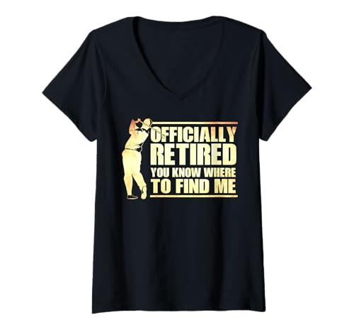 Damen Ruhestand Golf Ruhestand Golf Ruhestand Golf T-Shirt mit V-Ausschnitt Damen Ruhestand Golf Ruhestand Golf Ruhestand Golf T-Shirt mit V-Ausschnitt von Golf Retirement Party Clothing