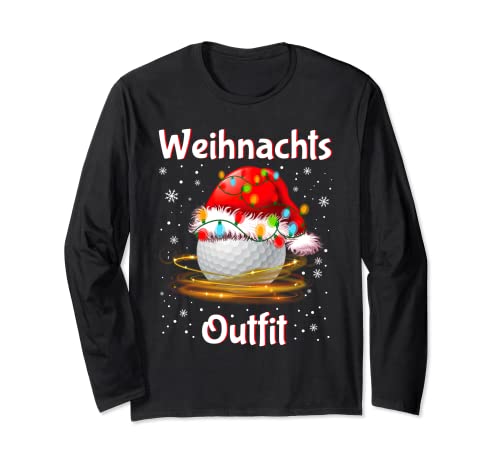 Weihnachtsoutfit Damen Herren Weihnachten Golfball Golf Langarmshirt Weihnachtsoutfit Damen Herren Weihnachten Golfball Golf Langarmshirt von Golf Weihnachtspullover Weihnachtsoutfit