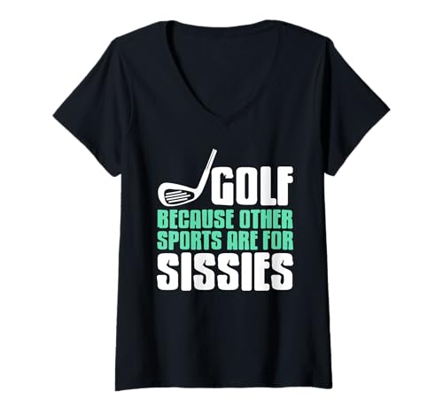 Damen Golf Weil Andere Sportarten Nicht Mithalten Können T-Shirt mit V-Ausschnitt Damen Golf Weil Andere Sportarten Nicht Mithalten Können T-Shirt mit V-Ausschnitt von Golf Witz für Selbstbewusste Spieler