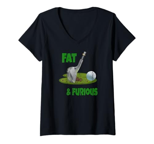 Damen Lustiges Golf-Top für schlechte Golfer T-Shirt mit V-Ausschnitt von Golf for Dummies