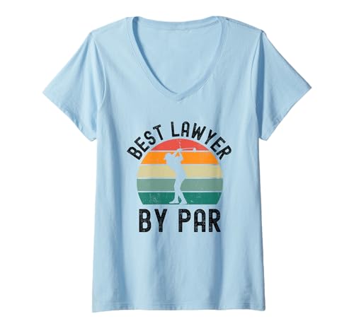 Damen Bester Anwalt von Par, lustiger Golf-Humor, Retro T-Shirt mit V-Ausschnitt Damen Bester Anwalt von Par, lustiger Golf-Humor, Retro T-Shirt mit V-Ausschnitt von Golf lover retro sunset Apparel Co.