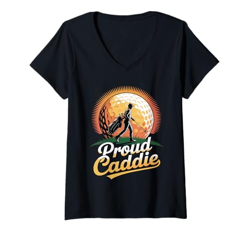 Damen Proud Caddie Golf -Assistenten -Turnierspielspiel - T-Shirt mit V-Ausschnitt Damen Proud Caddie Golf -Assistenten -Turnierspielspiel - T-Shirt mit V-Ausschnitt von Golf stolzer Caddy Humor