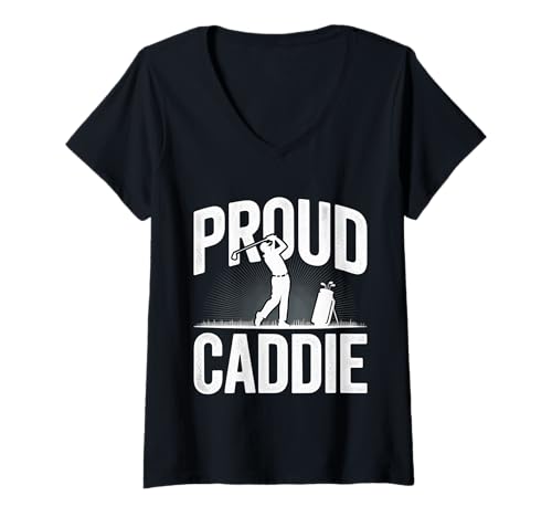 Damen Proud Caddie Golf -Assistenten -Turnierspielspiel - T-Shirt mit V-Ausschnitt Damen Proud Caddie Golf -Assistenten -Turnierspielspiel - T-Shirt mit V-Ausschnitt von Golf stolzer Caddy Humor