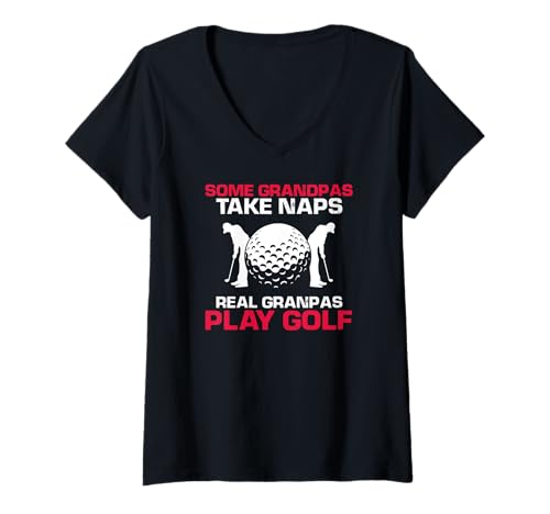 Damen Lustiger Opa Spielt Lieber Golf Als Schlafen T-Shirt mit V-Ausschnitt Damen Lustiger Opa Spielt Lieber Golf Als Schlafen T-Shirt mit V-Ausschnitt von Golfende Großväter Mit Power Und Spaß