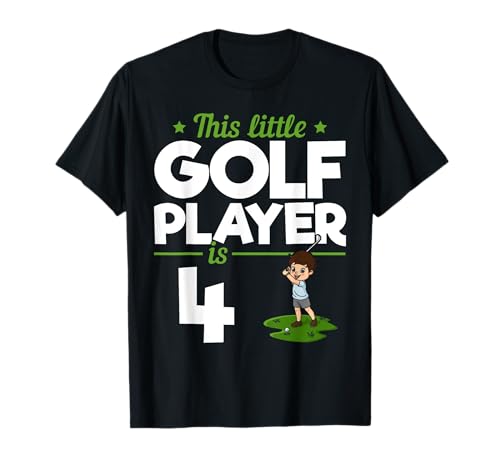 Dieser kleine Golfspieler ist 4 Jahre - Golfspieler Kinder T-Shirt von Golfer Kids 4th Birthday Party