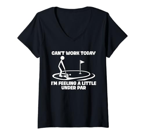 Damen Can't Work Today lustiges Golf Golfen Golfer T-Shirt mit V-Ausschnitt Damen Can't Work Today lustiges Golf Golfen Golfer T-Shirt mit V-Ausschnitt von Golfer Sprüche & lustige Golfspieler Outfits