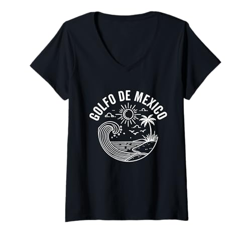 Damen Golfo De Mexico Viva Mexiko Golf von Mexiko Souvenir T-Shirt mit V-Ausschnitt Damen Golfo De Mexico Viva Mexiko Golf von Mexiko Souvenir T-Shirt mit V-Ausschnitt von Golfo De Mexico Viva Mexico Gulf of Mexico