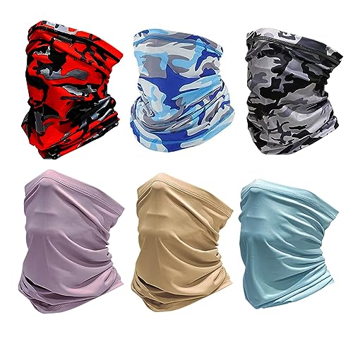 Golopatop Multifunktionstuch Schlauchschal Halsgamasche Eisseide Multifunktionale Schlauchtuch Tube Schal Elastische Halswärmer Atmungsaktive UV-Beständigkeit Bandana für Herren Damen (Farbe 13) von Golopatop