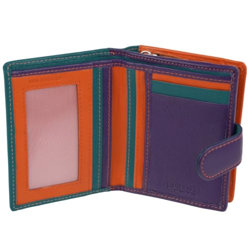 Golunski Kompakte Geldbörse aus Leder für Damen, RFID-geschützt, Dakota Multi, Einheitsgröße, Zeitgenössisch von Golunski