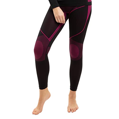 Gomati Damen Thermo Unterhose Seamless Funktionswäsche schnelltrocknend - Pink S-M von Gomati