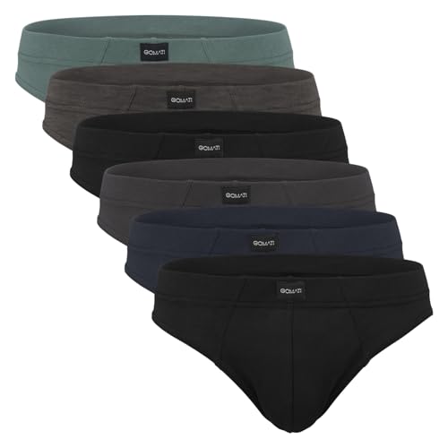 Gomati 6 Herren Jersey Slips - Navy-Grey-Green M von Gomati