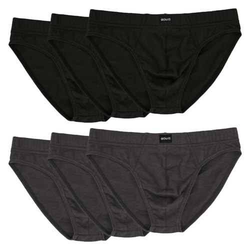 Gomati 6er Pack Herren Jersey Slips - Anthrazit-Schwarz M von Gomati