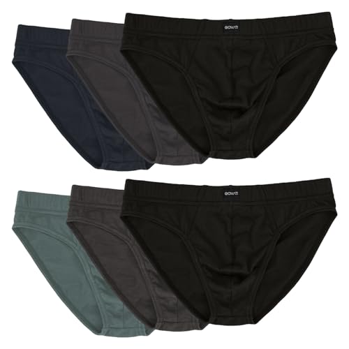 Gomati 6er Pack Herren Jersey Slips - Navy-Grau-Grün XXL von Gomati