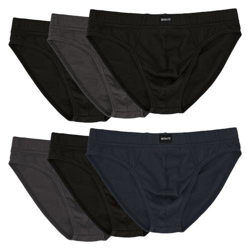 Gomati 6er Pack Herren Jersey Slips - Schwarz-Grau-Navy XXL von Gomati