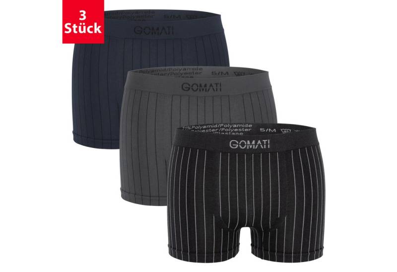 Gomati Boxershorts Herren Seamless Pants (3er Pack) Microfaser-Elasthan Boxershorts von Gomati