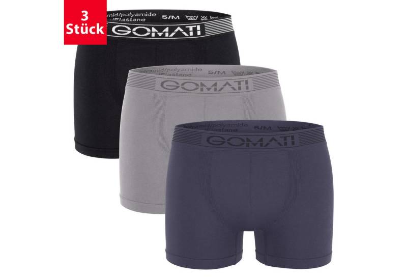 Gomati Boxershorts Herren Seamless Pants (3er Pack) Microfaser-Elasthan Boxershorts von Gomati