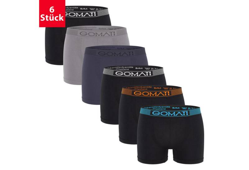 Gomati Boxershorts Herren Seamless Pants (6er Pack) Microfaser-Elasthan Boxershorts von Gomati
