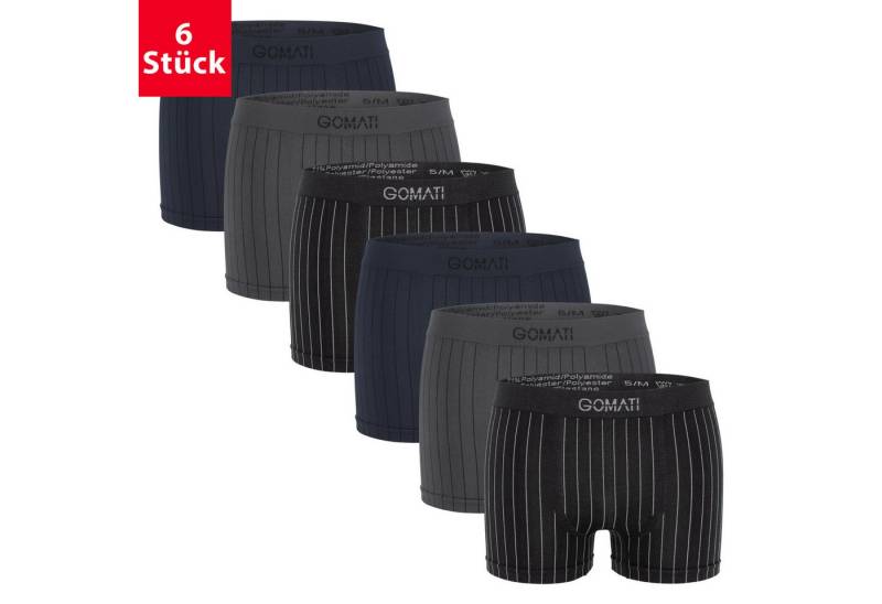 Gomati Boxershorts Herren Seamless Pants (6er Pack) Microfaser-Elasthan Boxershorts von Gomati