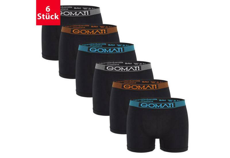 Gomati Boxershorts Herren Seamless Pants (6er Pack) Microfaser-Elasthan Boxershorts von Gomati