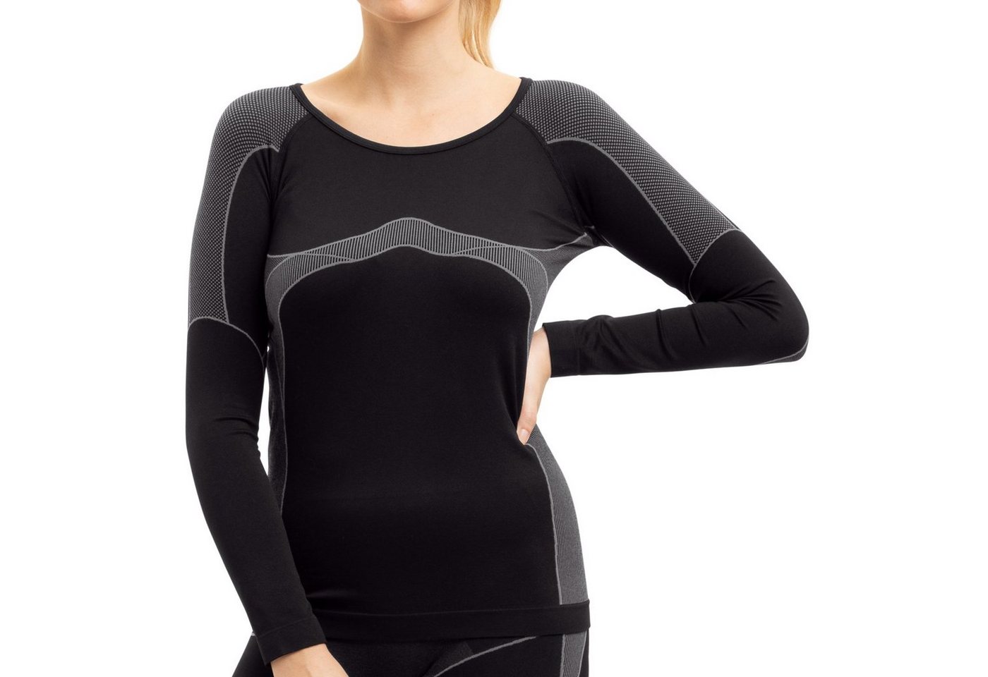 Gomati Funktionsunterhemd Damen Ski Thermo Unterhemd, Seamless, schnelltrocknend von Gomati