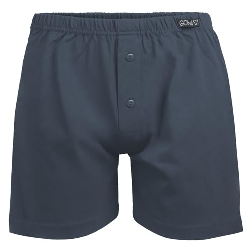 Gomati Herren Jersey Boxershorts (1 Stück) Stretch Unterhose aus Baumwolle - Anthrazit XL/7 von Gomati