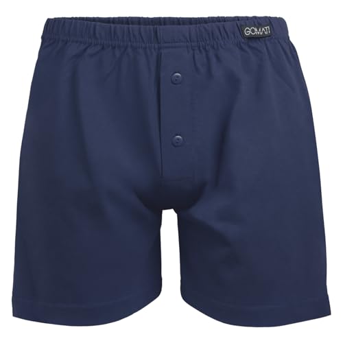 Gomati Herren Jersey Boxershorts (1 Stück) Stretch Unterhose aus Baumwolle - Navy XL/7 von Gomati