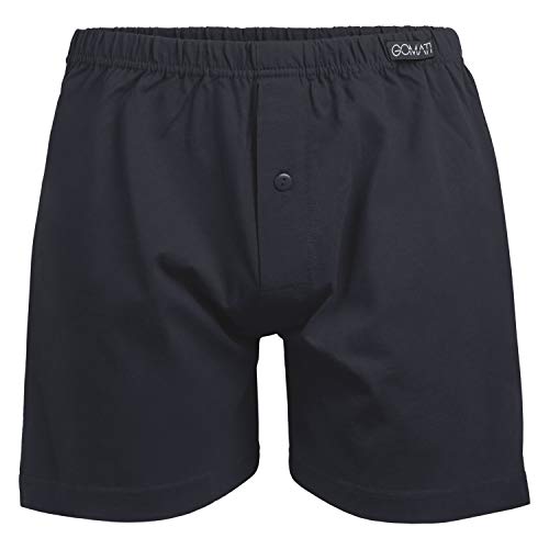 Gomati Herren Jersey Boxershorts (1 Stück) Stretch Unterhose aus Baumwolle - Schwarz 4XL/10 von Gomati