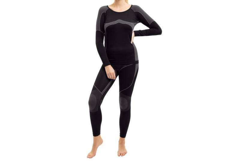 Gomati Thermohose Damen Ski Thermo Seamless Unterwäsche Set schnelltrocknend von Gomati