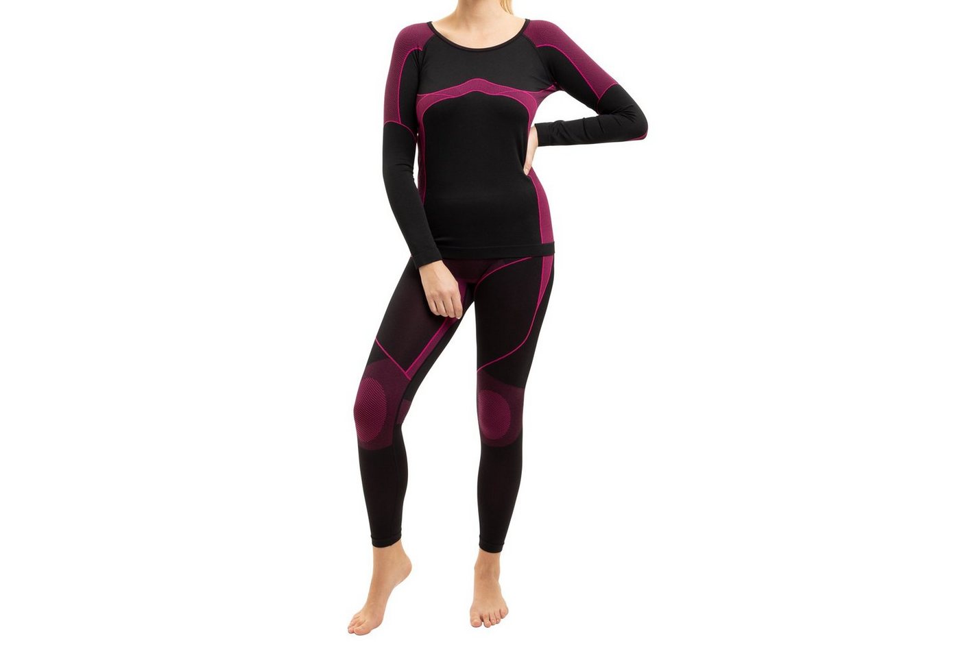 Gomati Thermohose Damen Ski Thermo Unterwäsche Set, Seamless, schnelltrocknend von Gomati