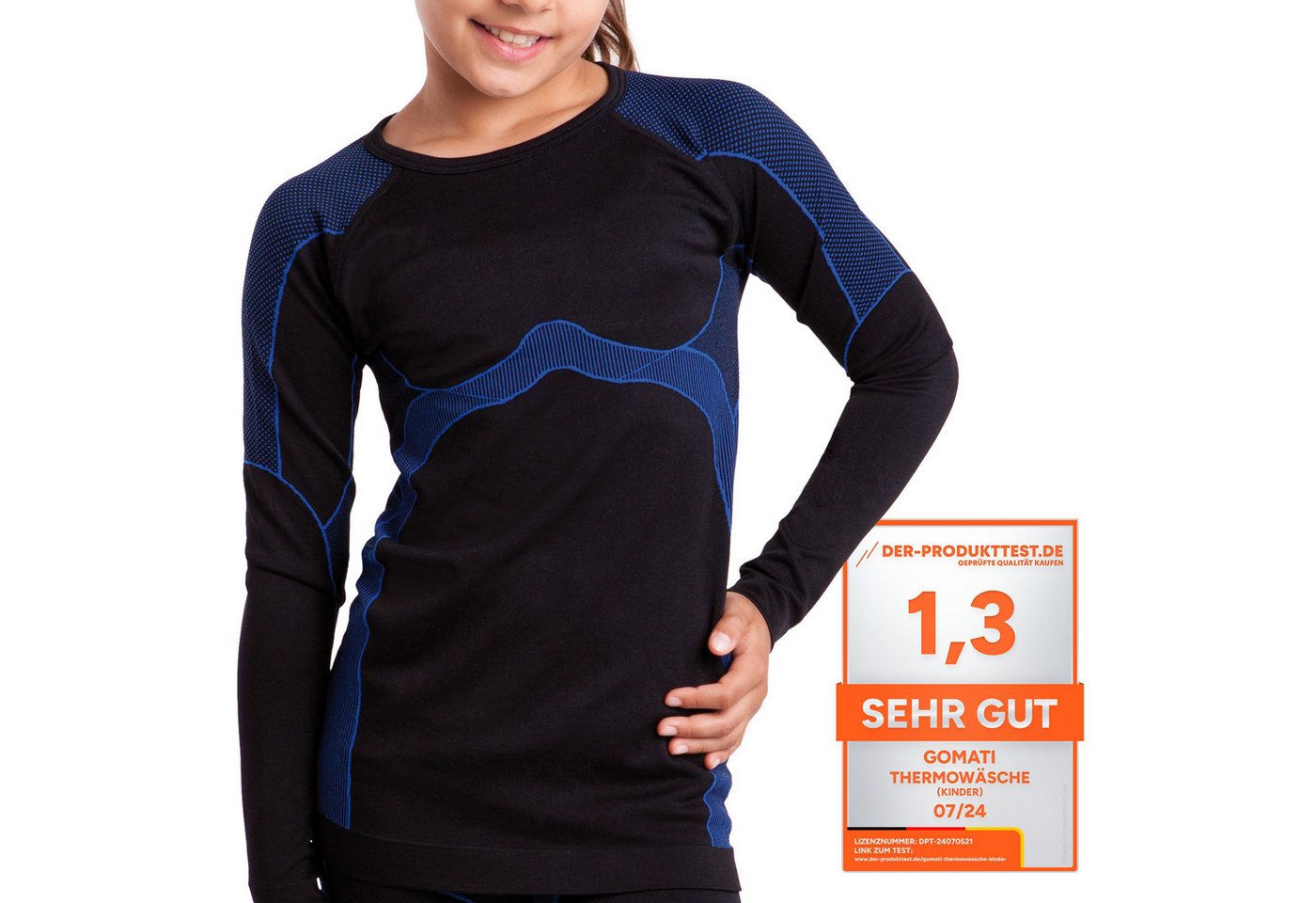 Gomati Thermounterhemd Kinder Ski Thermo Funktionswäsche Unterhemd langarm Seamless von Gomati